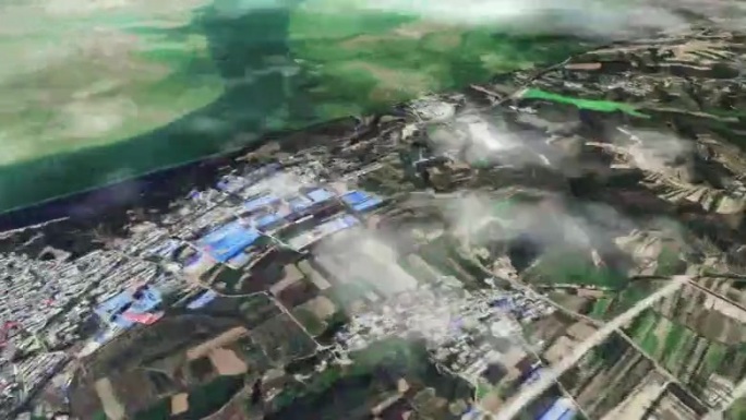 三门峡市6亿像素卫星图分析鸟瞰三门峡市