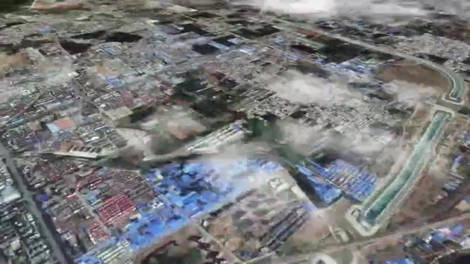 焦作市6亿像素卫星图分析鸟瞰焦作市