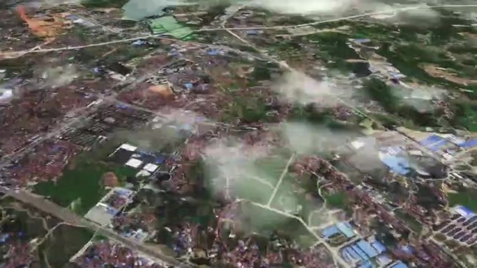 岳阳市6亿像素卫星图分析鸟瞰岳阳市