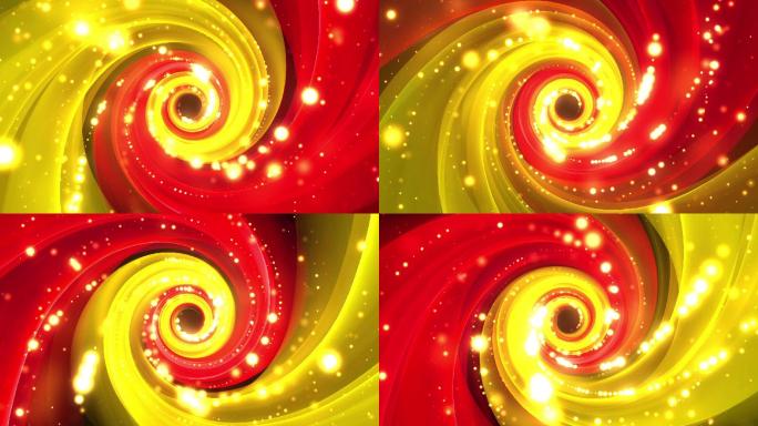 大气螺旋飘带黄金粒子舞台背景视频