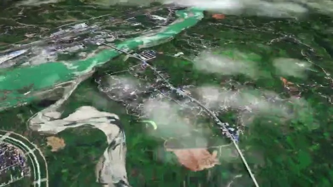 安康市6亿像素卫星图分析鸟瞰安康市