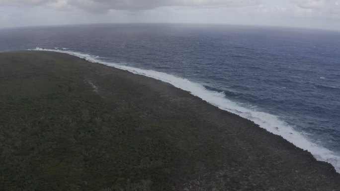4K-log塞班岛航拍海浪