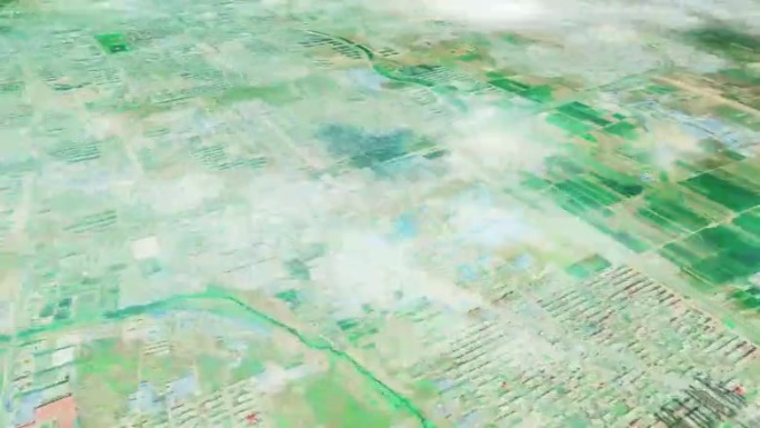 泰安市6亿像素卫星图分析鸟瞰泰安市