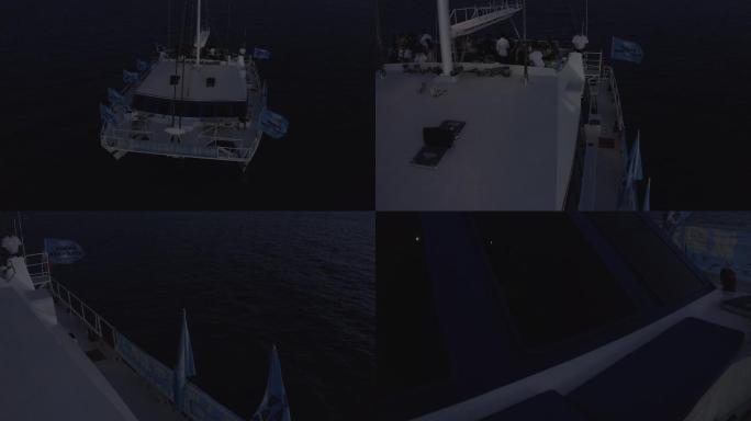 4K-log海上游船航拍