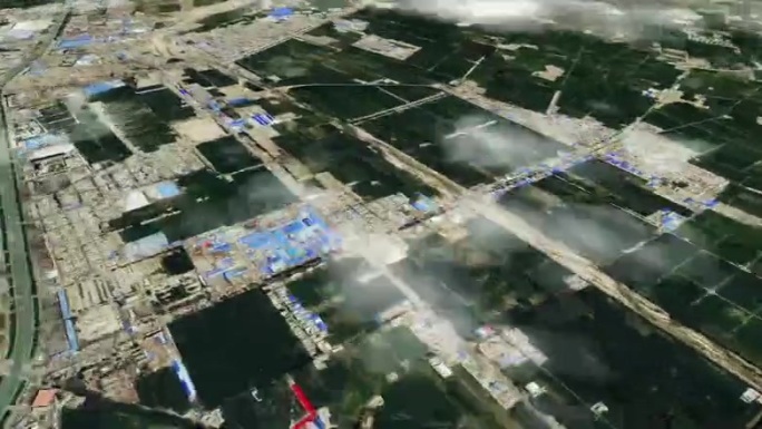 阿克苏市6亿像素卫星图分析鸟瞰阿克苏市