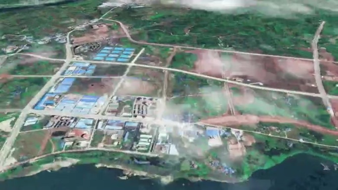 广安市6亿像素卫星图分析鸟瞰广安市