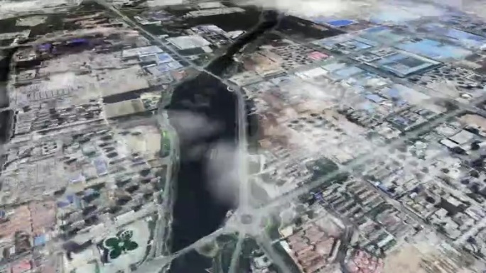 聊城市6亿像素卫星图分析鸟瞰聊城市