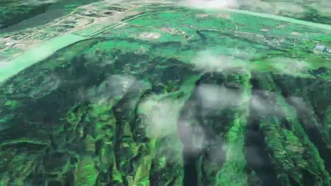 雅安市6亿像素卫星图分析鸟瞰雅安市
