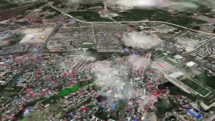 伊宁市6亿像素卫星图分析鸟瞰伊宁市