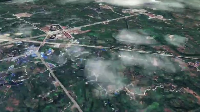 内江市6亿像素卫星图分析鸟瞰内江市