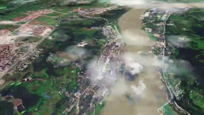 宜宾市6亿像素卫星图分析鸟瞰宜宾市