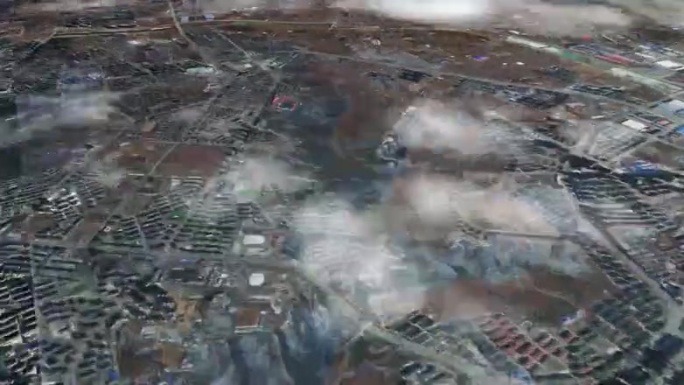 鞍山市6亿像素卫星图分析鸟瞰鞍山市