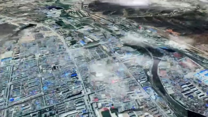 固原市6亿像素卫星图分析鸟瞰固原市