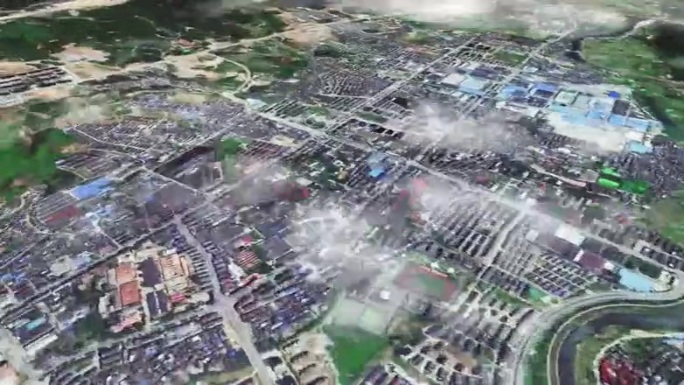 景德镇市6亿像素卫星图分析鸟瞰景德镇市