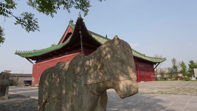 河南航拍商丘风景区文庙宋国故城火