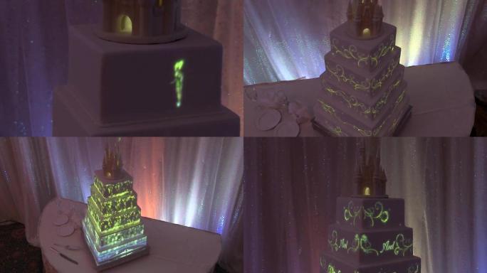 蛋糕投影模型投影圣诞节创意投影