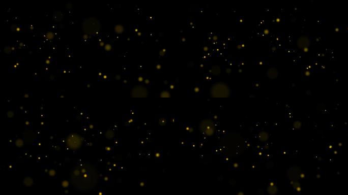 4K透明通道金色唯美浪漫大气粒子光斑