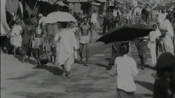 上世纪初印度街头