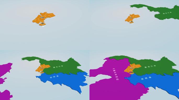 齐齐哈尔市泰来县三维地图区域地理位置展示