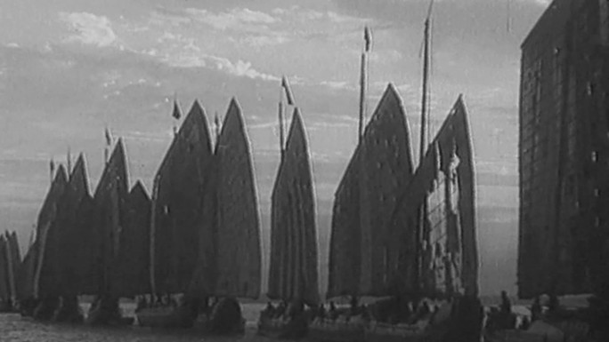 50年代长江帆船