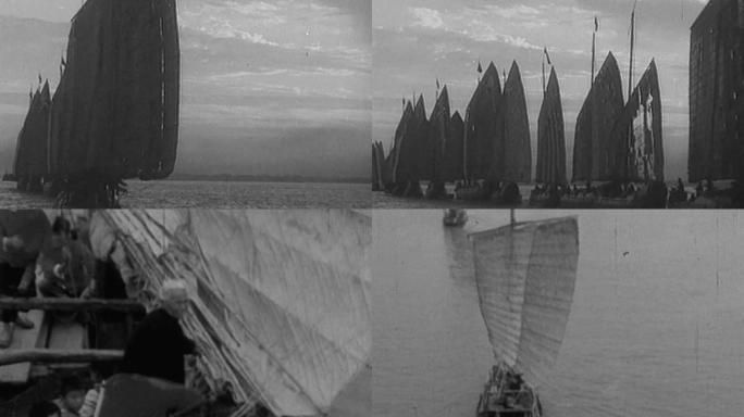 50年代长江帆船
