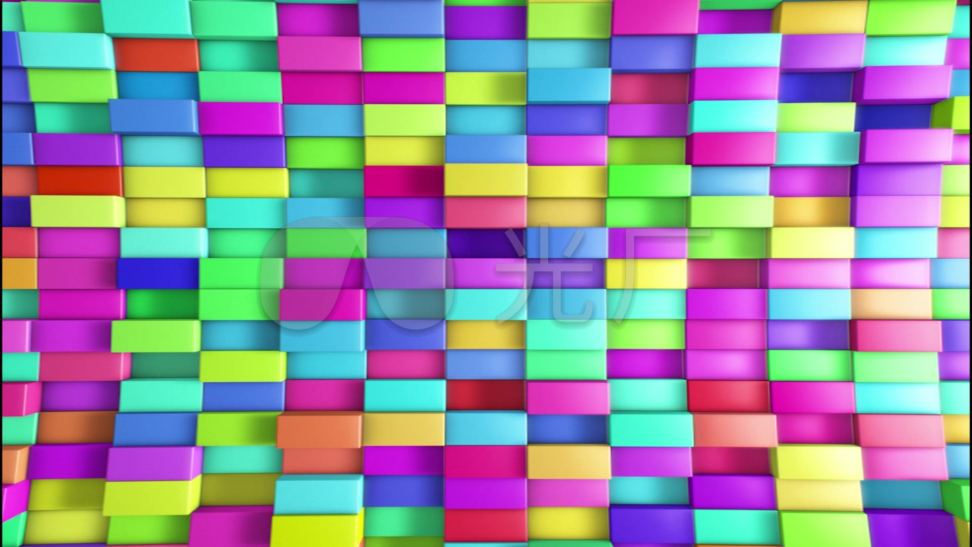 网格方块矩阵变换清新活泼背景墙