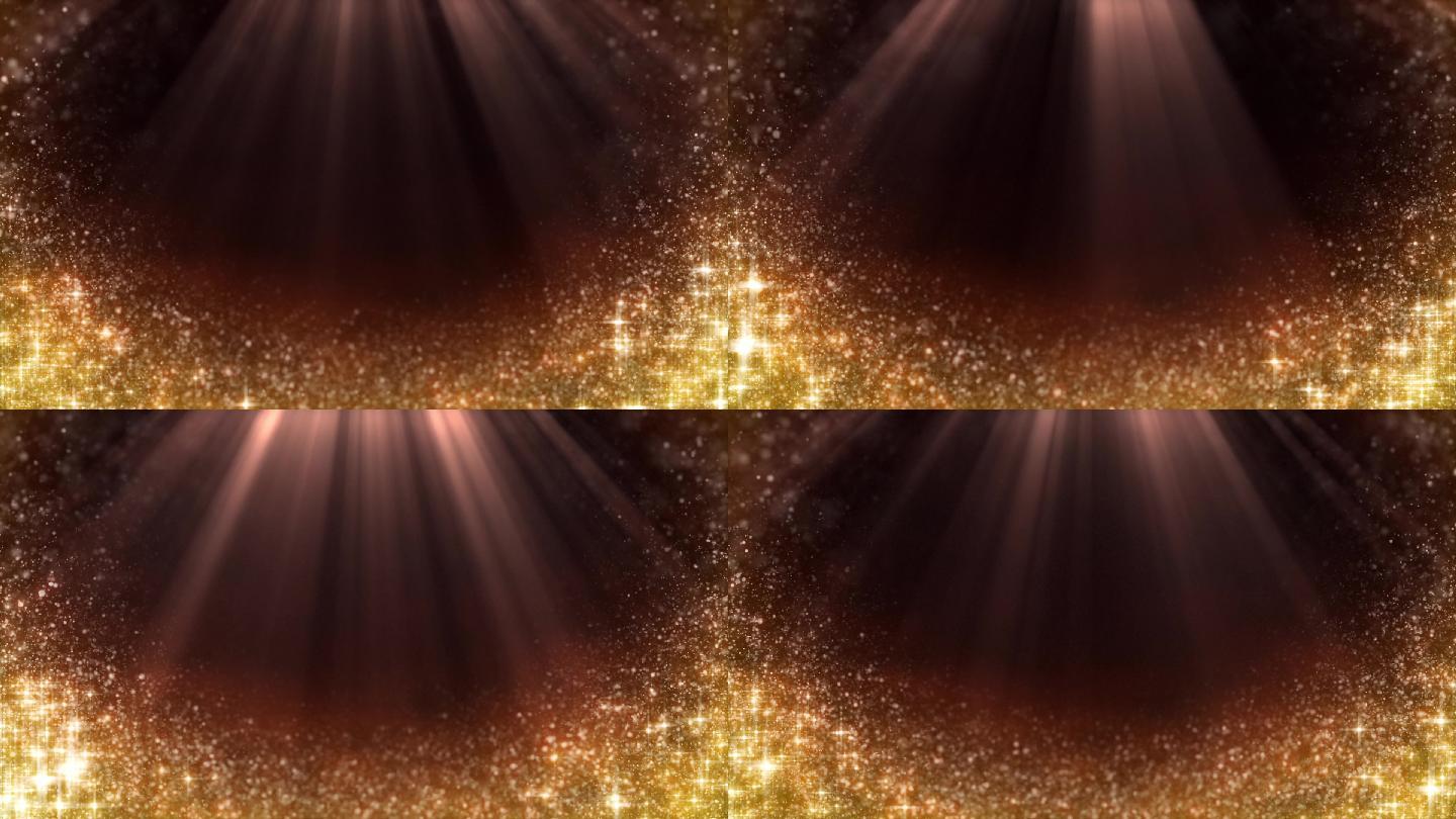 金色星光璀璨循环视频素材
