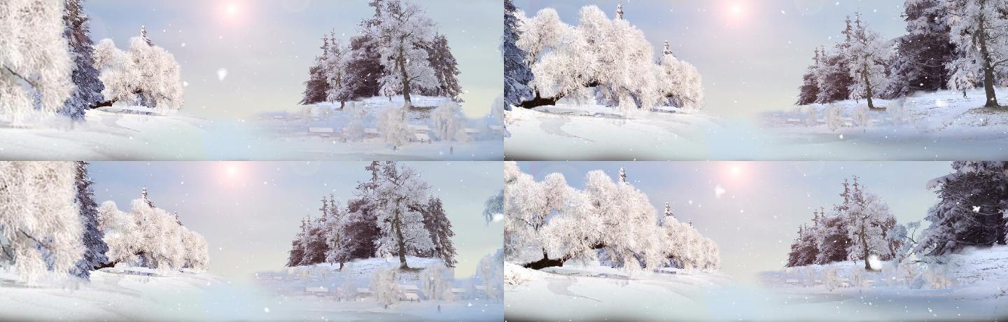 林海雪原雪地