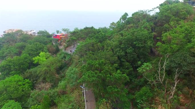 深圳大梅沙海边马路沙滩航拍实拍2.7K