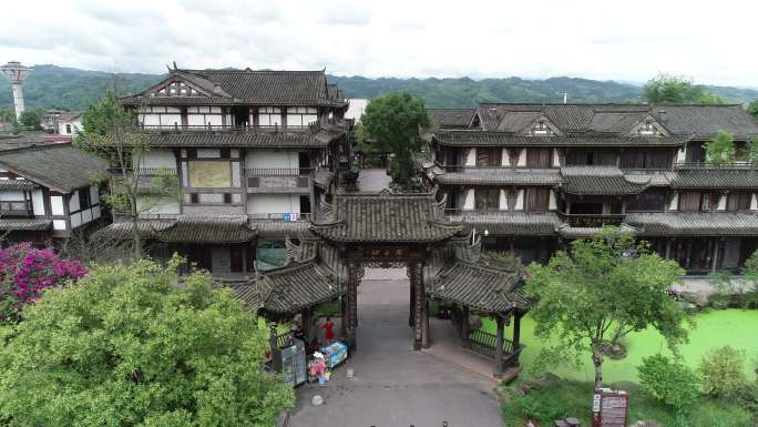 树林雪山素材风景航拍