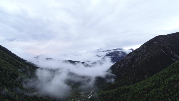 航拍川西四川山川亚拉