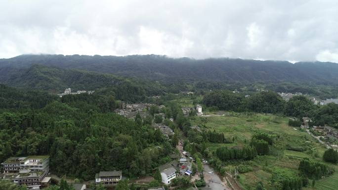 树林雪山素材风景航拍