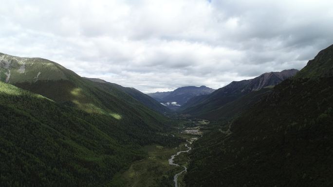 航拍川西四川山川