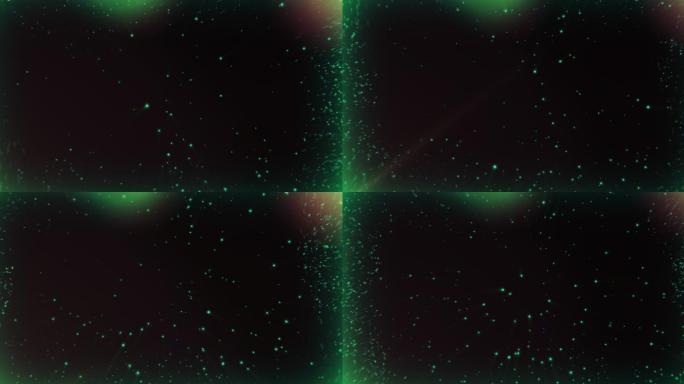 4k绿色萤火虫粒子综艺边框