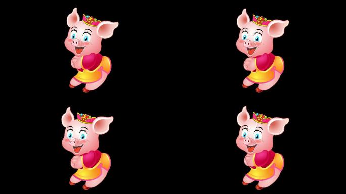 猪年拜年动画循环带通道