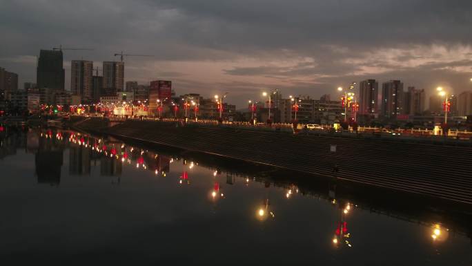 安顺夜景航拍