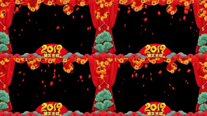 2019喜庆灯笼春节拜年通道