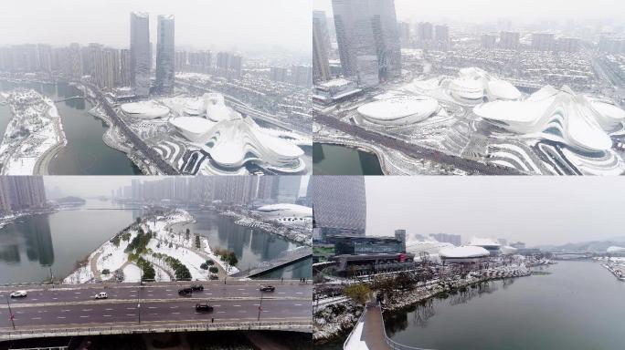 湖南雪景长沙雪景梅溪湖雪景梅溪湖艺术雪景