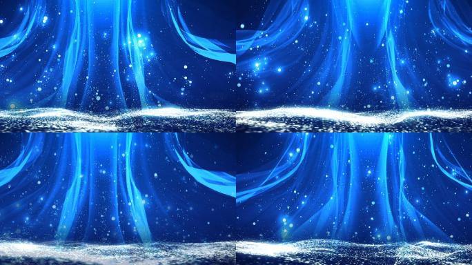 【原创】唯美梦幻蓝色冰雪粒子主视觉KV