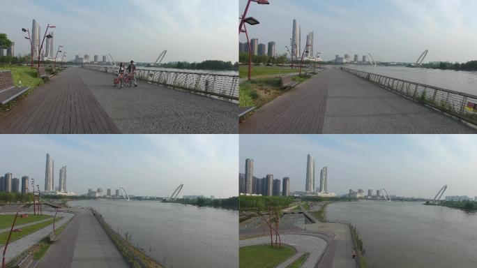 4K超清南京河西滨江南京眼航拍