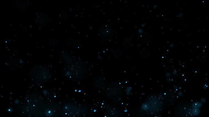 [4K]透明通道唯美蓝色粒子上升