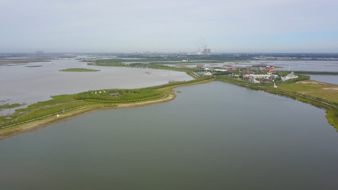 哈尔滨湿地航拍视频素材