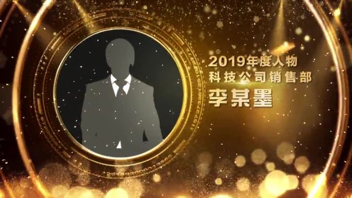 2019年颁奖典礼单人奖项AE模板C04