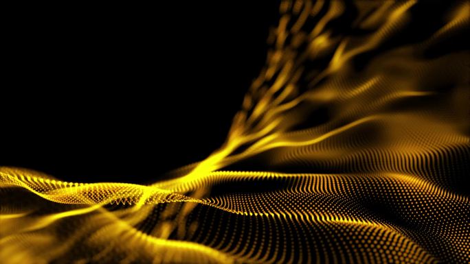 金色大气粒子背景透明通道素材