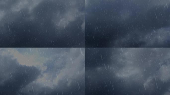 大雨倾盆暴风雨