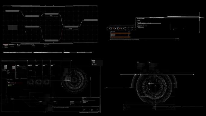 科技电脑界面黑客风格元素