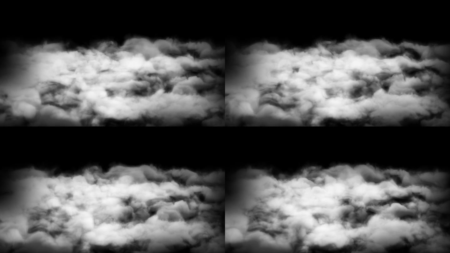 白云翻滚的透明动画素材