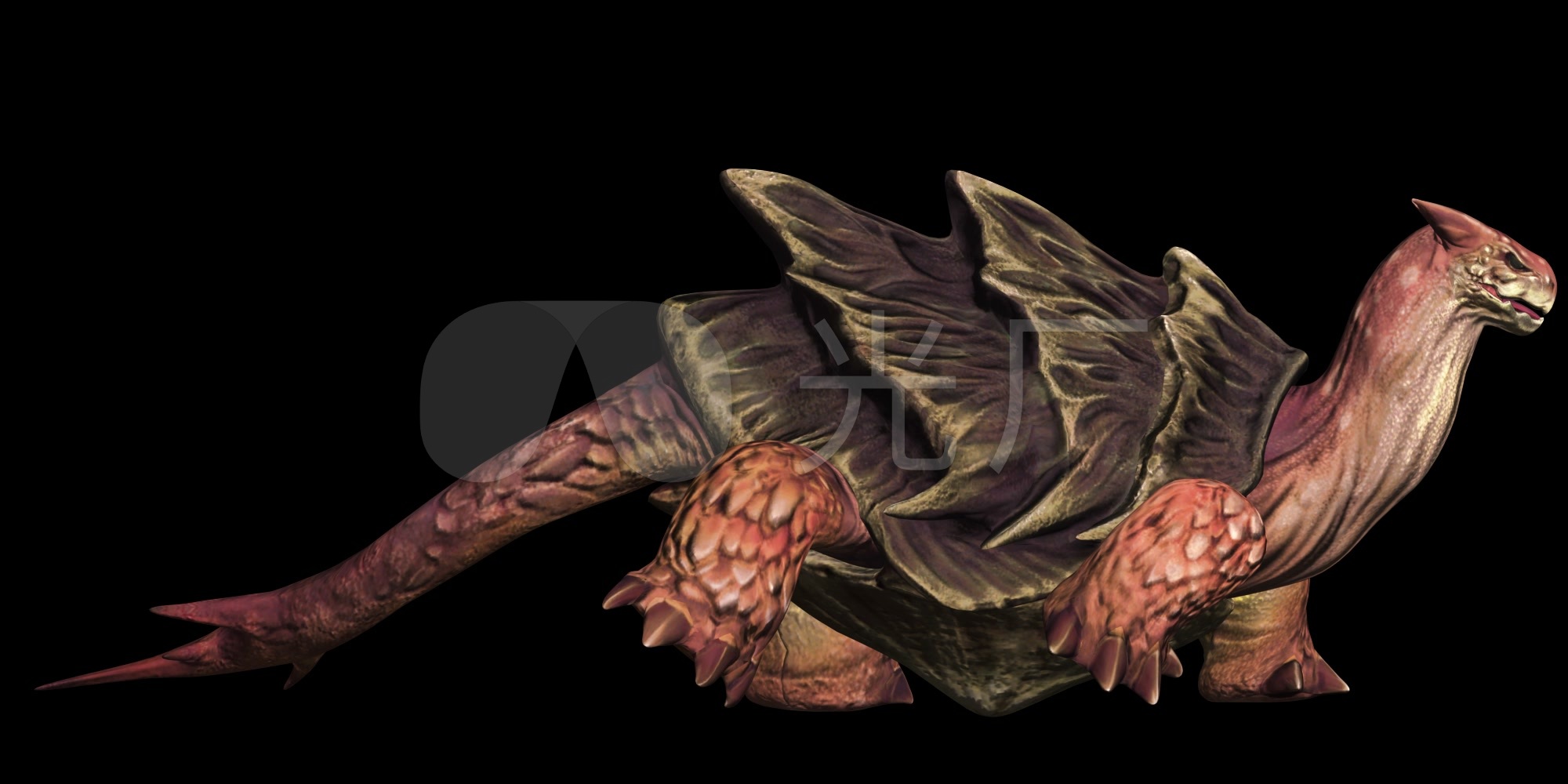 带动画 千年 双头龟 双头 龙龟 神话-cg模型免费下载-CG99