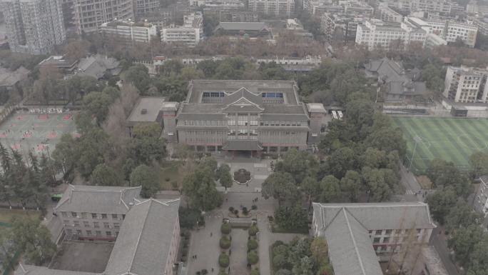 4K-log四川大学华西校区航拍