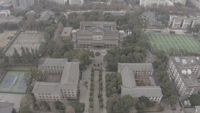 4K-log四川大学华西校区航拍